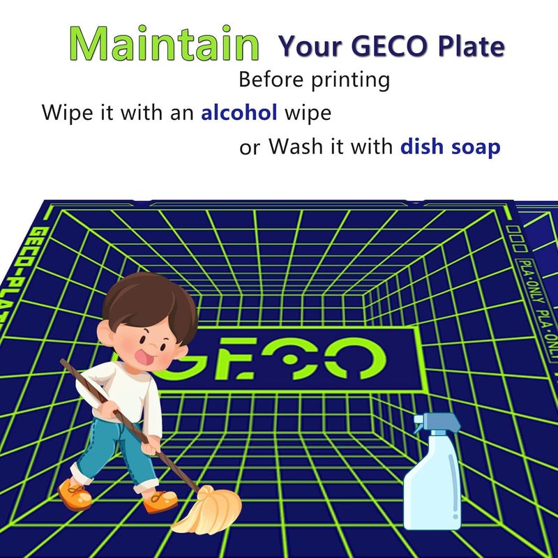 Wefuit Upgraded k1c Build Plate Geco Plate,235x235 MM PLA Cold Printing Plate (No Heating) Energy Saving 0℃ Printing Spring Steel Hot Bed for Creality K1/Ender 5 S1/Ender 3 S1/ S1 Pro/Ender V3 SE/ V3 KE - Image 5